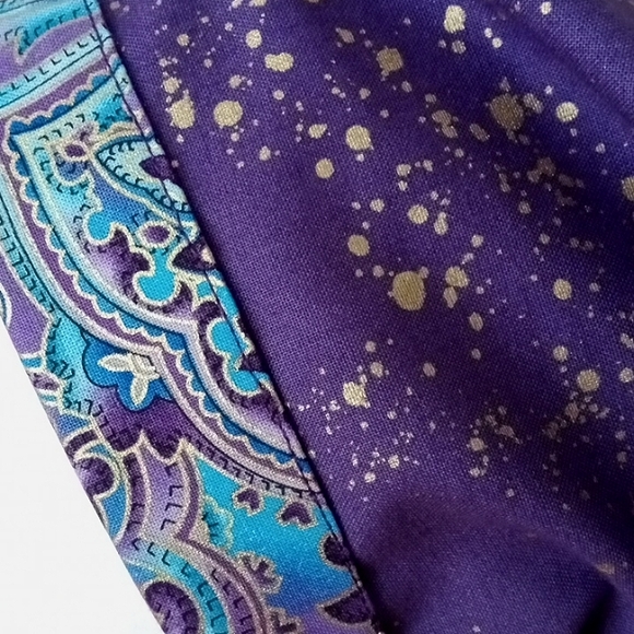 Scrub Ponytail Woman's Reversible Hat Purple Paisley/Purple Gold Inside NWOT - Picture 7 of 7